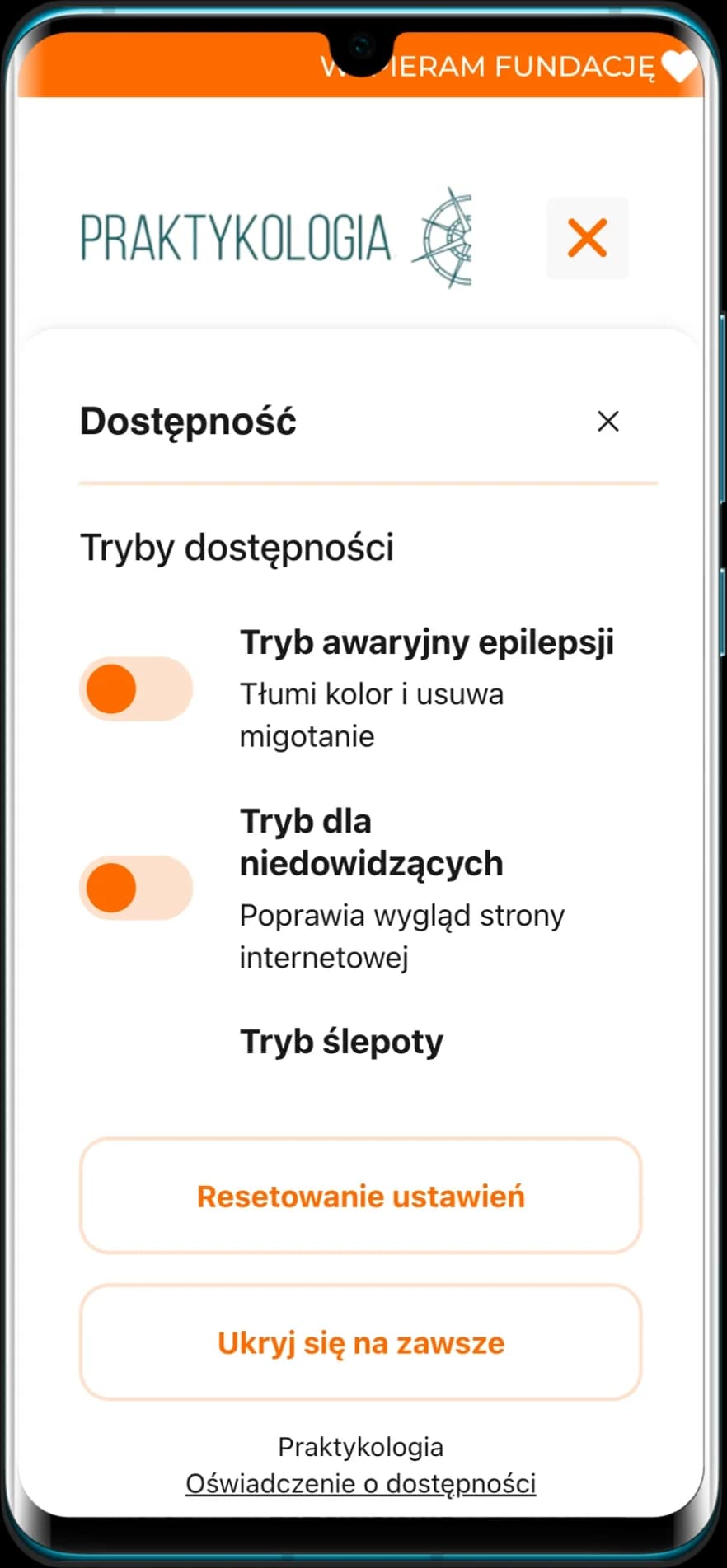 Praktykologia – mobile view